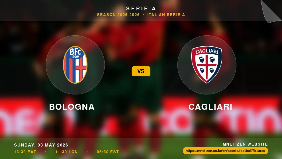 Bologna vs Cagliari - Serie A 2025-2026 Match Poster and Predictions