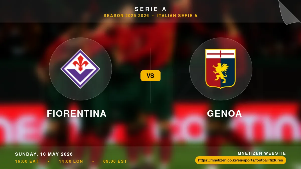 Fiorentina vs Genoa - Serie A 2025-2026 Match Poster and Predictions