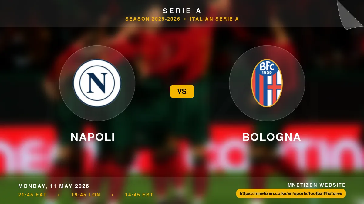 Napoli vs Bologna - Serie A 2025-2026 Match Poster and Predictions