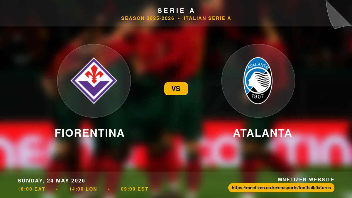Fiorentina vs Atalanta - Serie A 2025-2026 Match Poster and Predictions