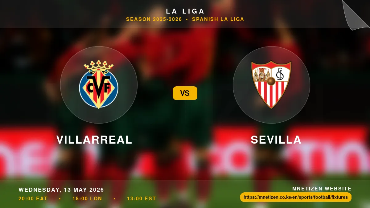 Villarreal vs Sevilla - La Liga 2025-2026 Match Poster and Predictions
