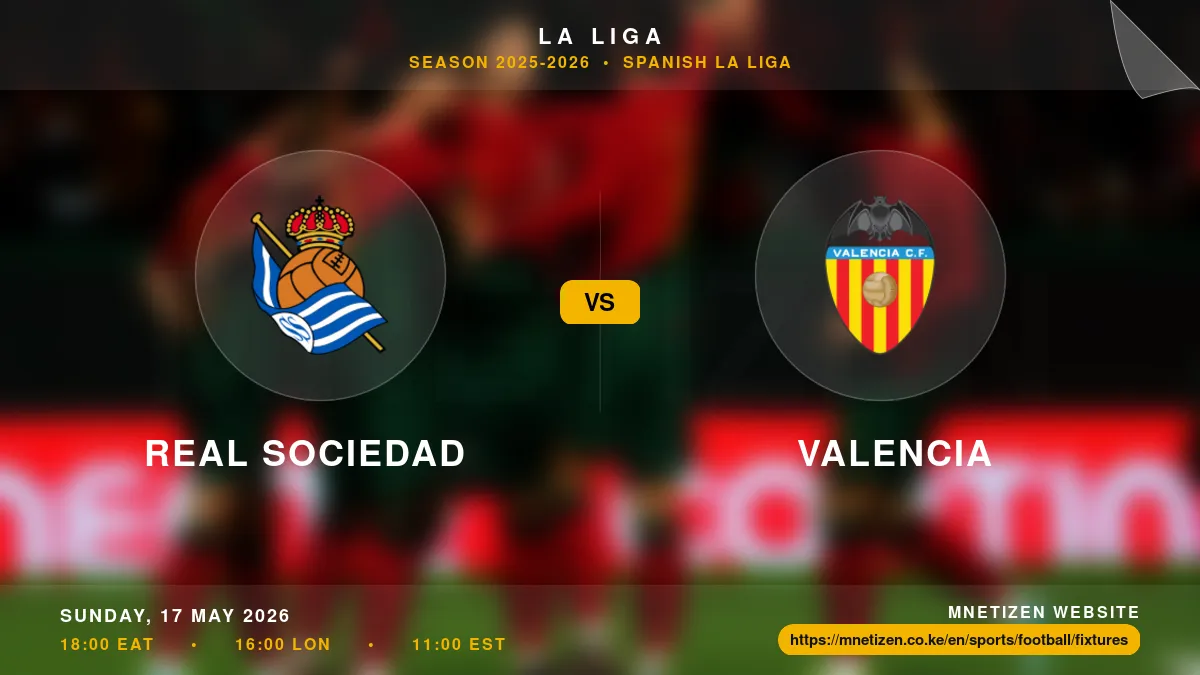 Real Sociedad vs Valencia - La Liga 2025-2026 Match Poster and Predictions