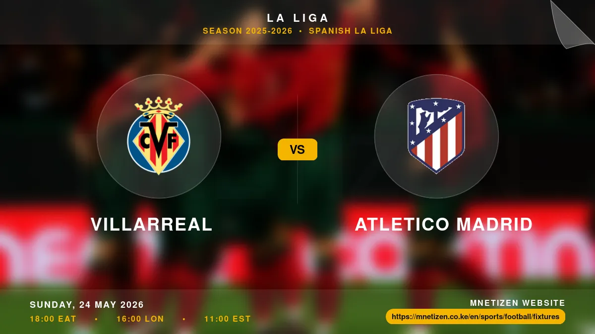 Villarreal vs Atletico Madrid - La Liga 2025-2026 Match Poster and Predictions