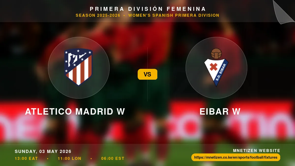 Atletico Madrid W vs Eibar W - Primera División Femenina 2025-26 Match Poster and Predictions