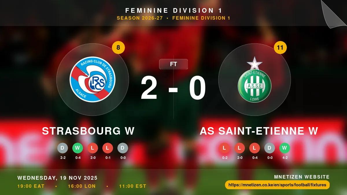 Strasbourg W vs AS Saint-Etienne W - Feminine Division 1 2026-27 Match Poster and Predictions