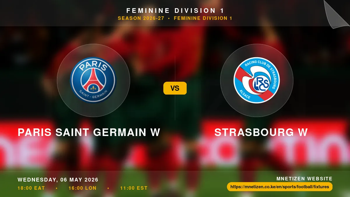 Paris Saint Germain W vs Strasbourg W - Feminine Division 1 2026-27 Match Poster and Predictions
