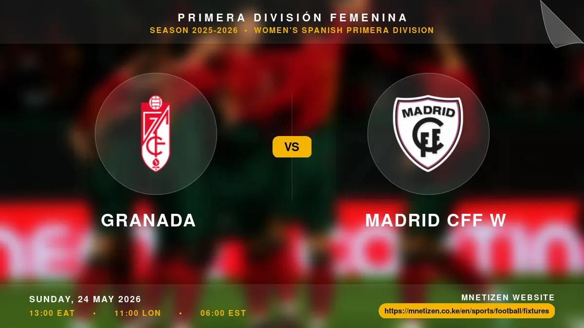 Granada vs Madrid CFF W - Primera División Femenina 2025-2026 Match Poster and Predictions