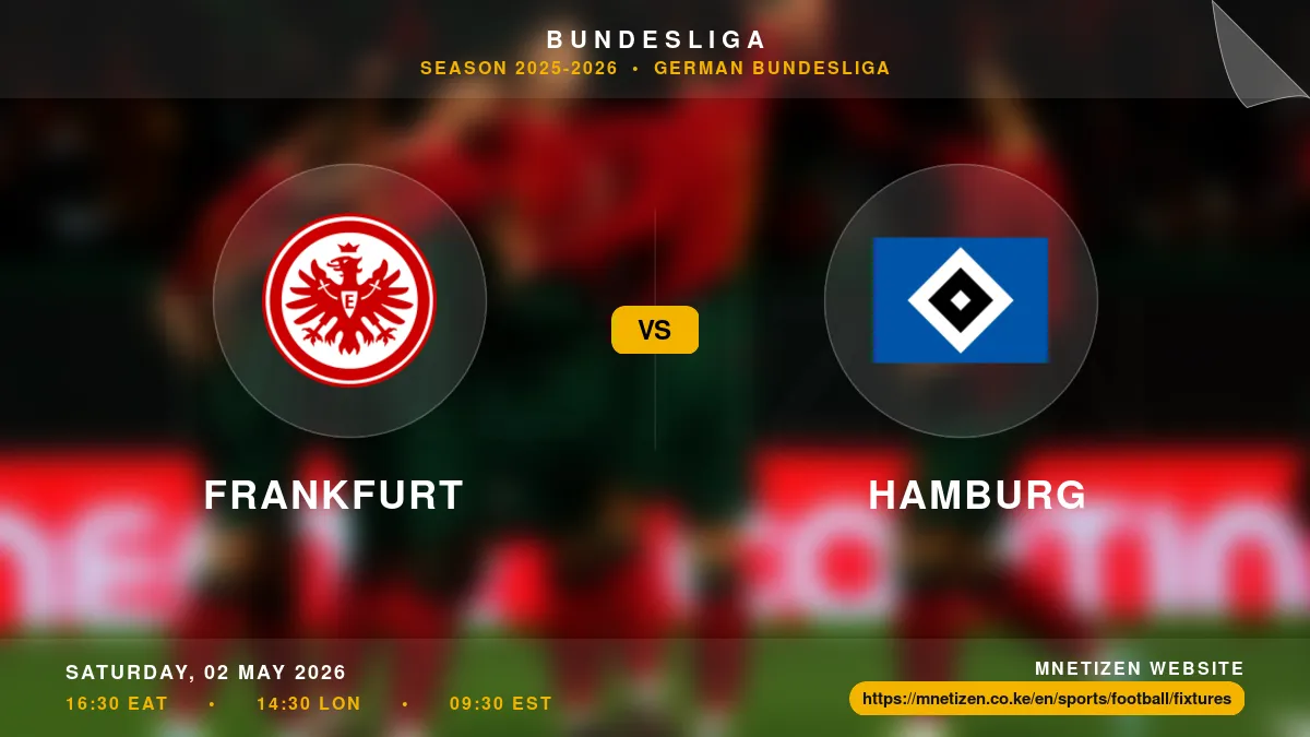 Frankfurt vs Hamburg - Bundesliga 2025-2026 Match Poster and Predictions