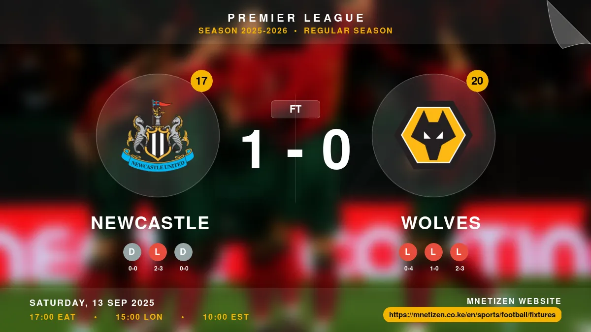 Newcastle vs Wolves Result
