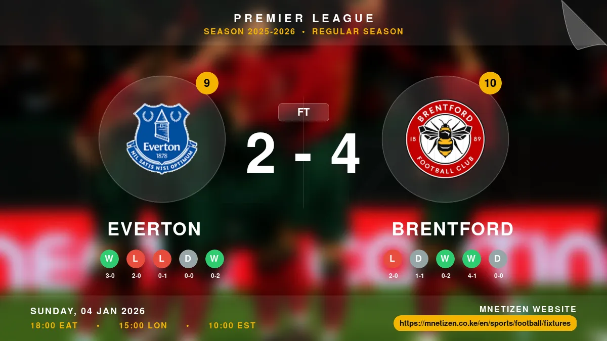Everton vs Brentford Result