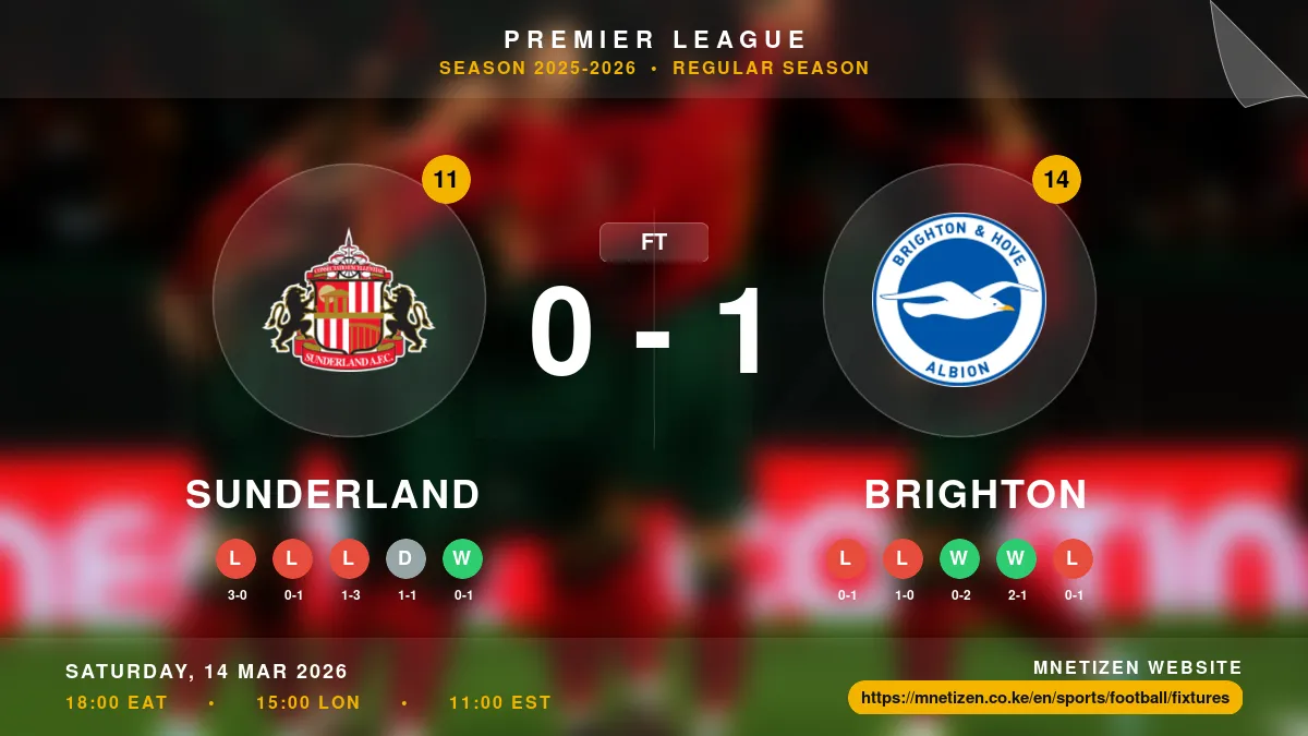 Sunderland vs Brighton Result
