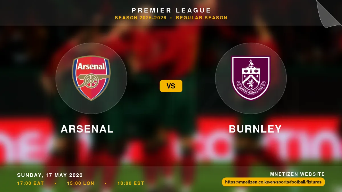 Arsenal vs Burnley - Premier League 2025-2026 Match Poster and Predictions