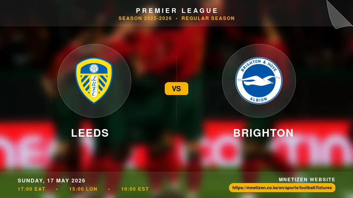 Leeds vs Brighton - Premier League 2025-2026 Match Poster and Predictions