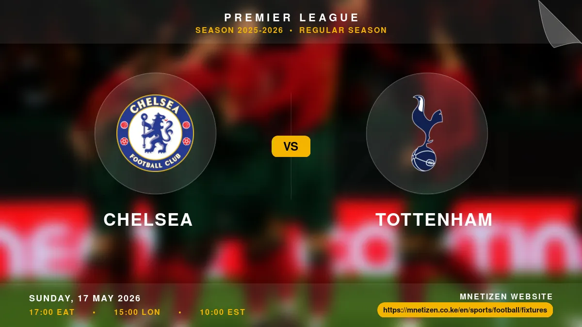 Chelsea vs Tottenham - Premier League 2025-2026 Match Poster and Predictions