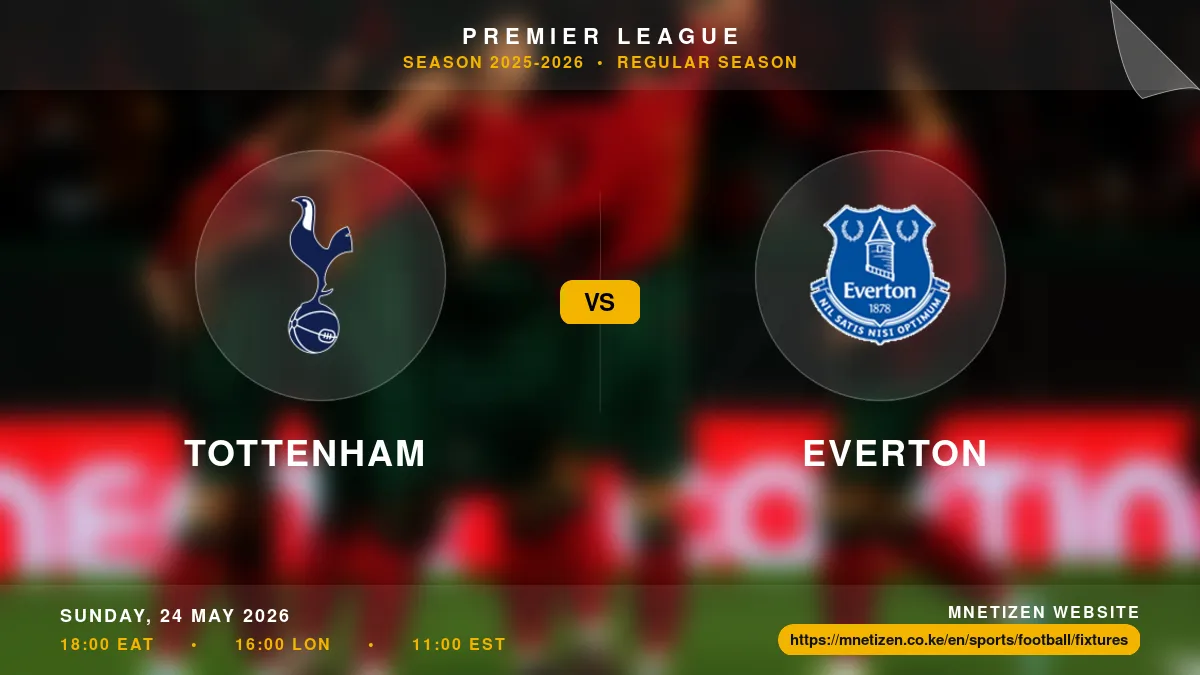 Tottenham vs Everton - Premier League 2025-2026 Match Poster and Predictions