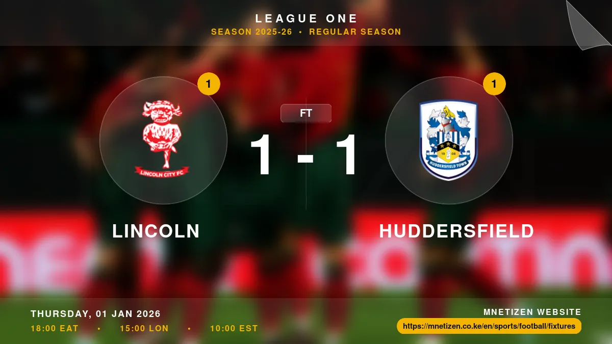 Lincoln vs Huddersfield - League One 2025-26 Match Poster and Predictions