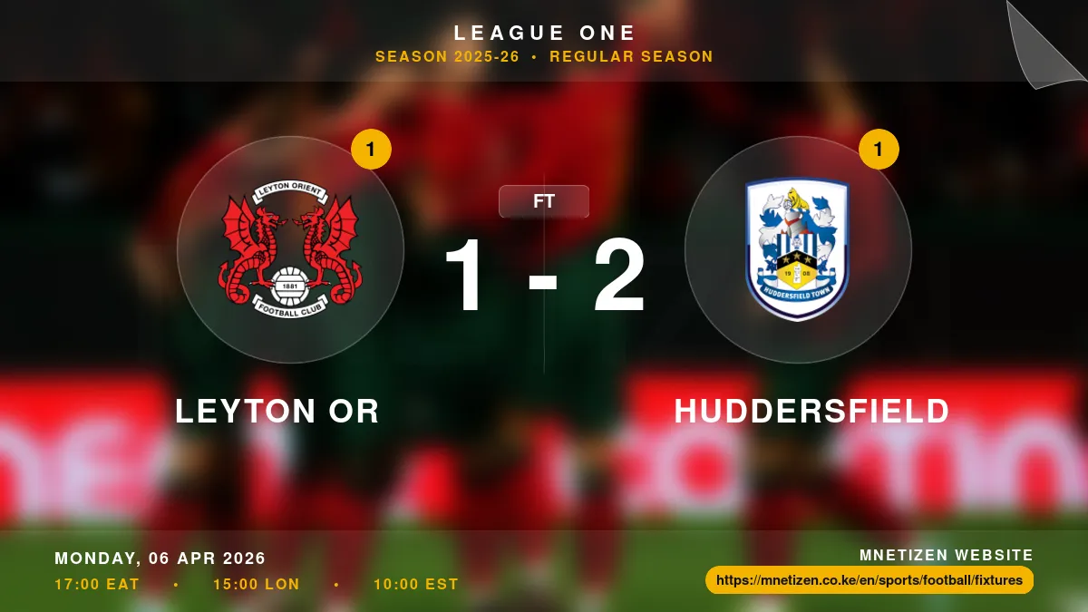 Leyton Or vs Huddersfield - League One 2025-26 Match Poster and Predictions