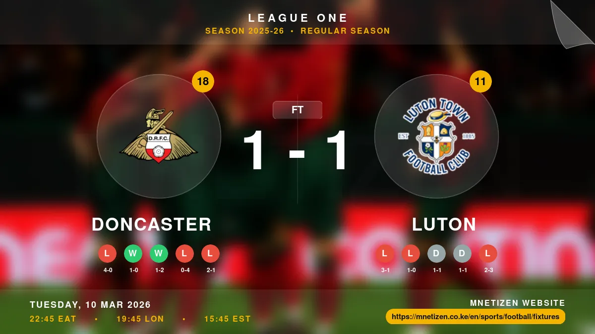 Doncaster vs Luton Result
