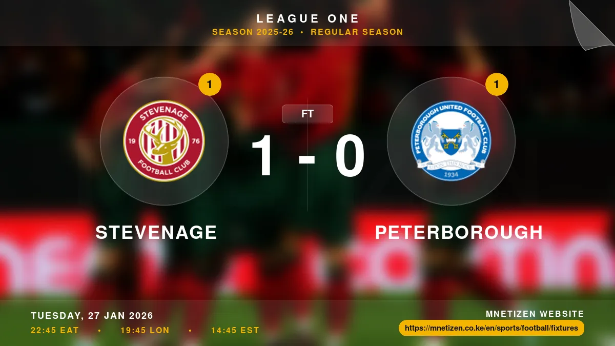 Stevenage vs Peterborough - League One 2025-26 Match Poster and Predictions