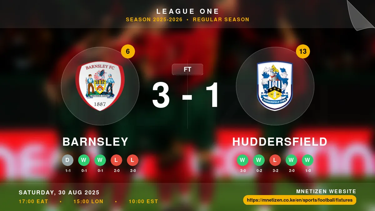 Barnsley vs Huddersfield Result