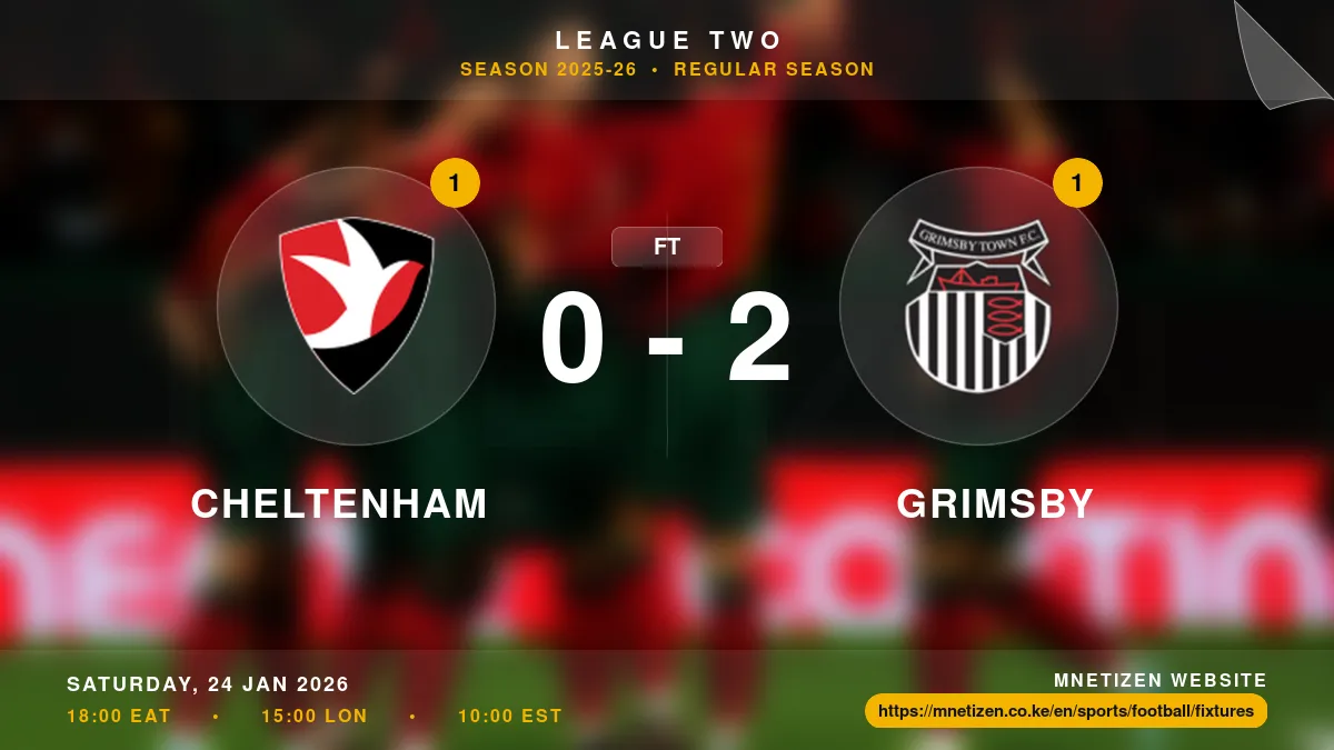 Cheltenham vs Grimsby - League Two 2025-26 Match Poster and Predictions