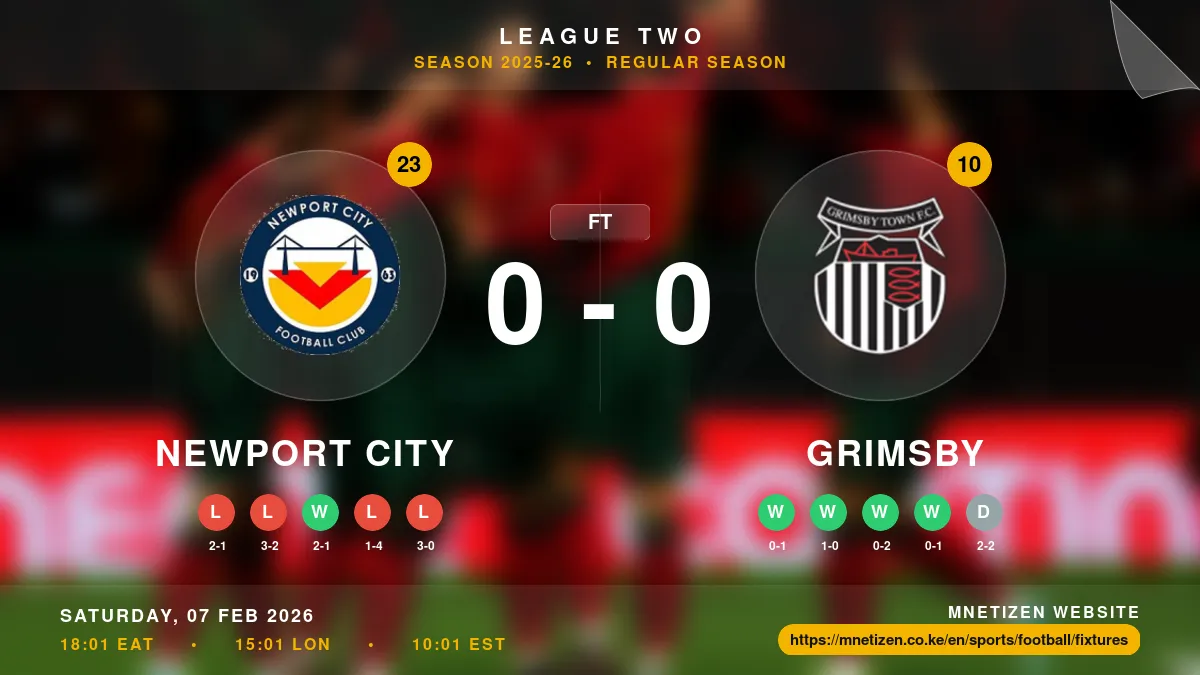 Newport City vs Grimsby Result
