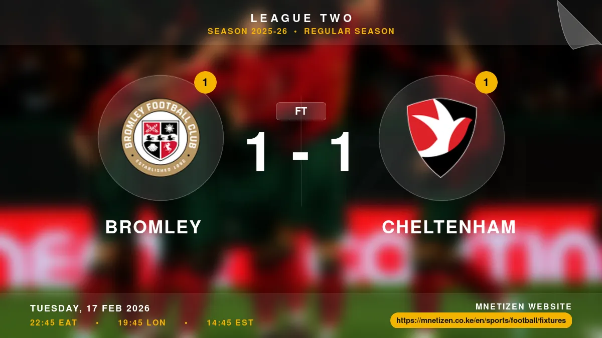 Bromley vs Cheltenham - League Two 2025-26 Match Poster and Predictions
