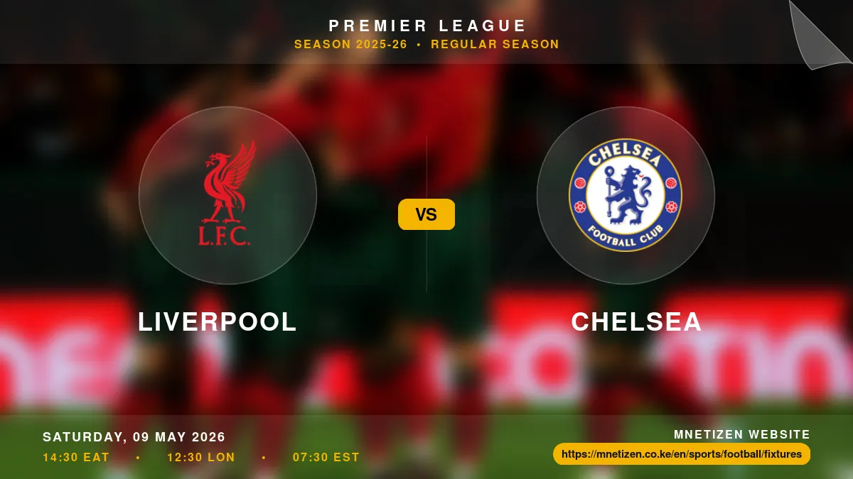 Liverpool vs Chelsea - Premier League 2025-26 Match Poster and Predictions
