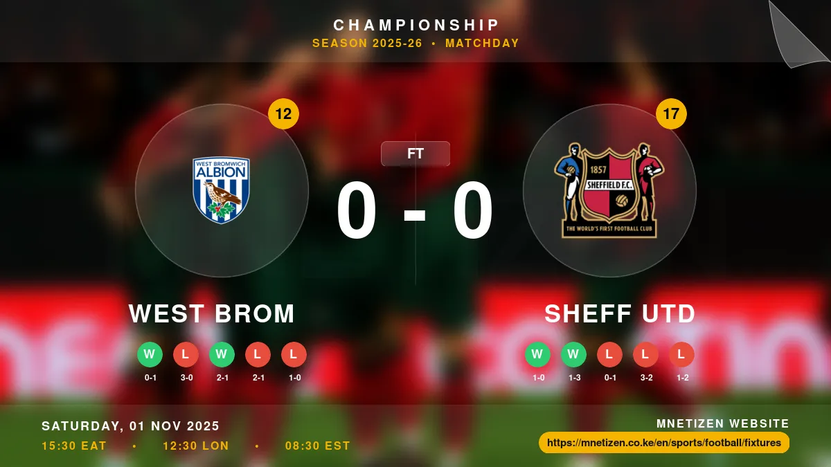 West Brom vs Sheff Utd Result