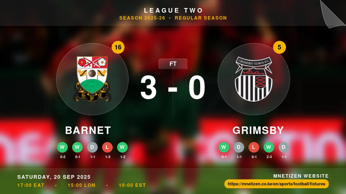 Barnet vs Grimsby Result
