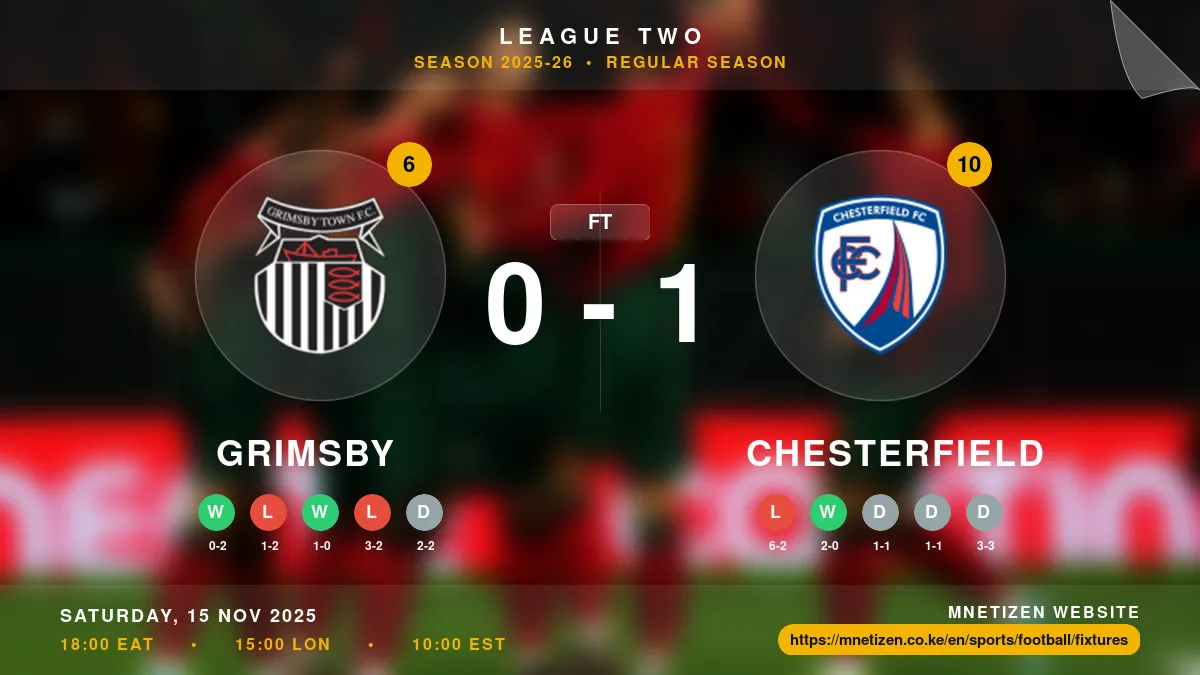Grimsby vs Chesterfield Result