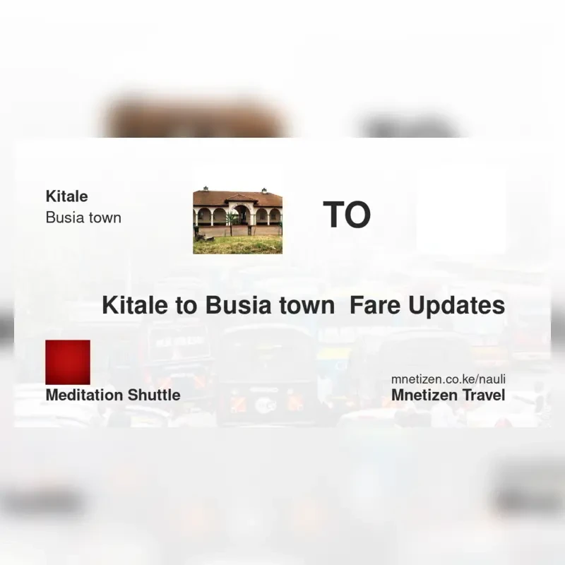 Image of kitale-to-busia-town-meditation-shuttle transport fare