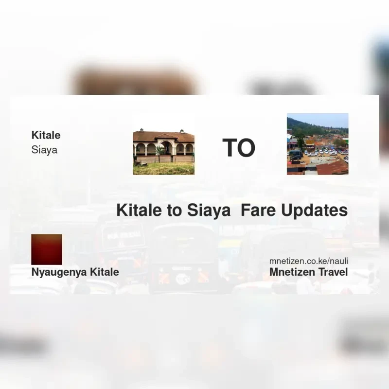 Image of kitale-to-siaya-nyaugenya transport fare