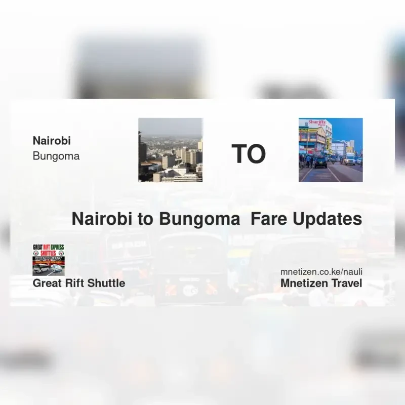 Image of nairobi-to-bungoma-great-rift-shuttle transport fare