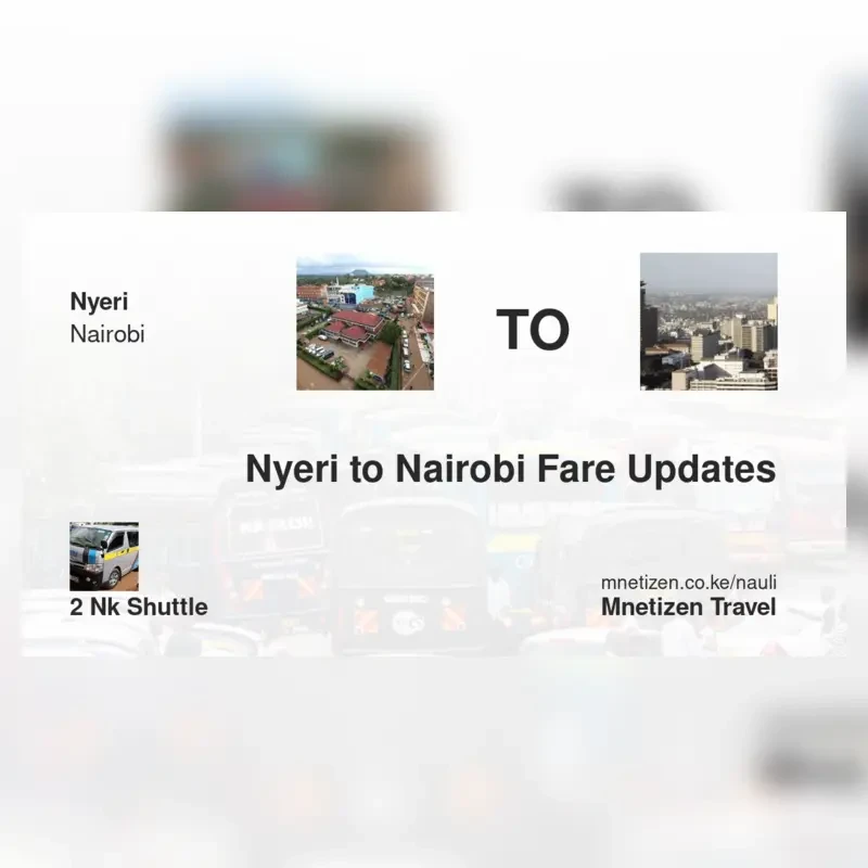 Image of nyeri-to-nairobi-2nk-shuttle transport fare