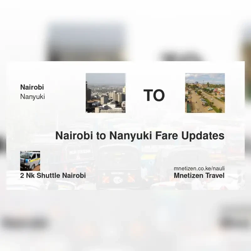 Image of nairobi-to-nanyuki-2nk-shuttle transport fare