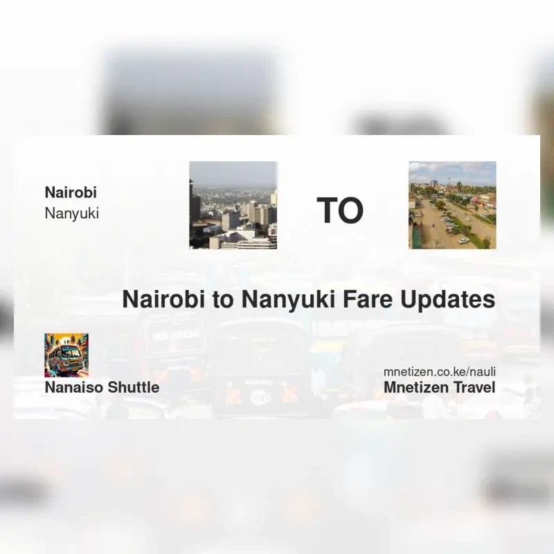 Image of nairobi-to-nanyuki-nanaiso-shuttle transport fare