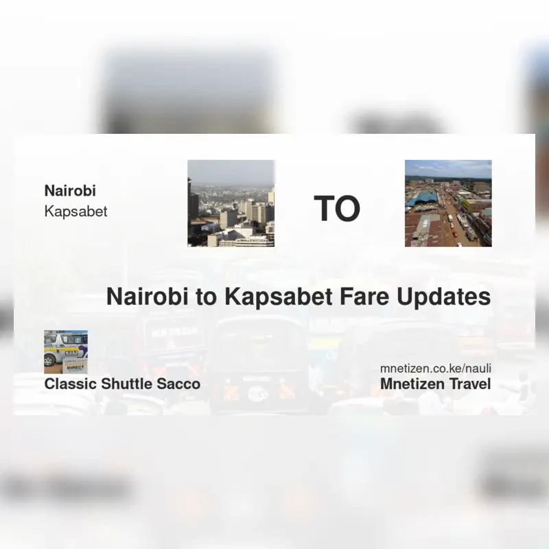 Image of nairobi-to-kapsabet-classic-shuttle-sacco transport fare