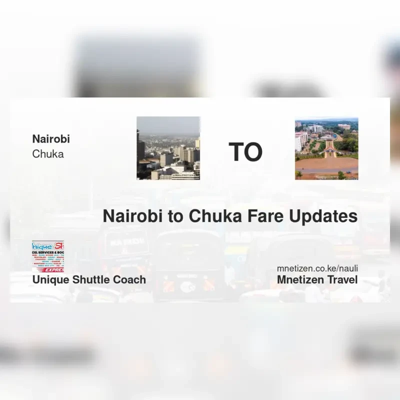 Image of nairobi-to-chuka-unique-shuttle-coach transport fare