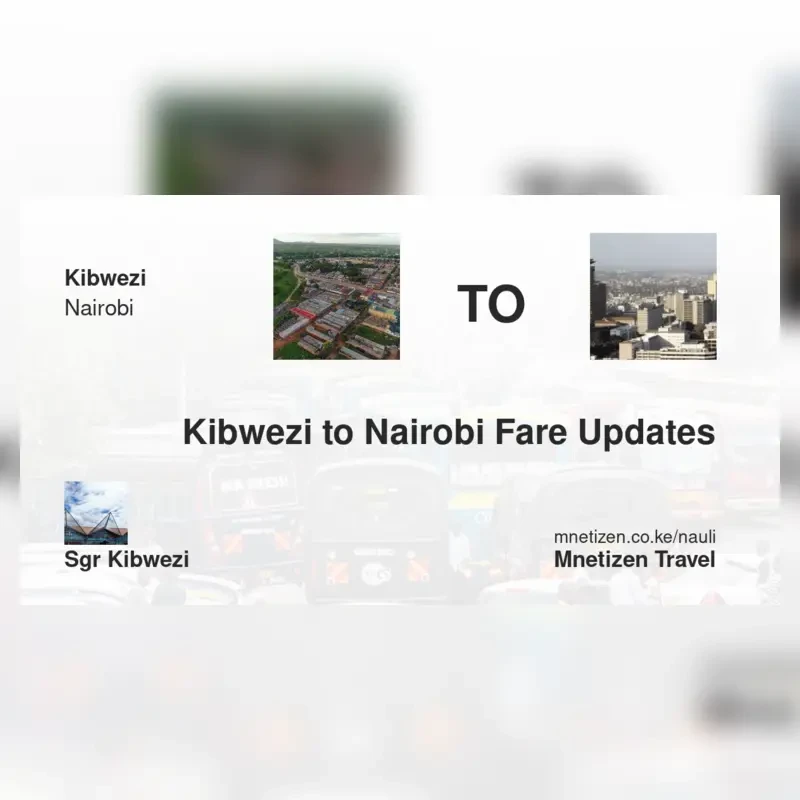 Image of kibwezi-to-nairobi-sgr Treni fare