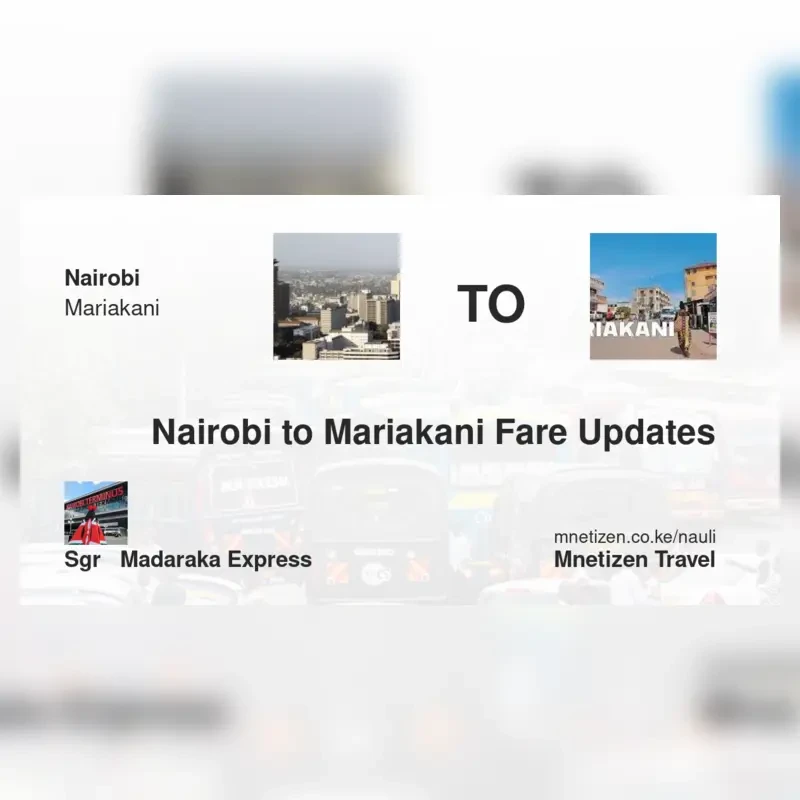 Image of nairobi-to-mariakani-sgr-madaraka-express Train fare