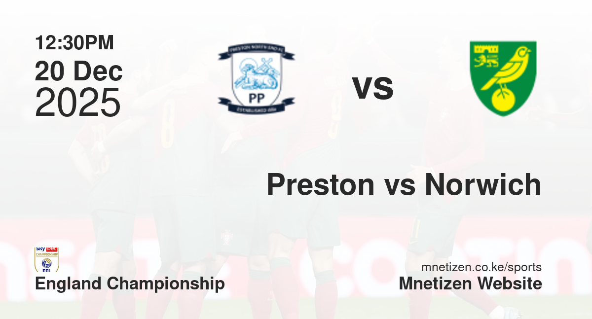 Preston North End vs Norwich City | 20 Dec 2025 Match