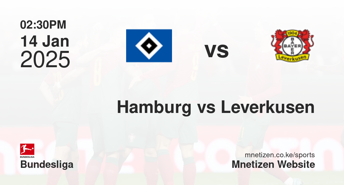 Hamburg vs Bayer Leverkusen | 14 Jan 2025