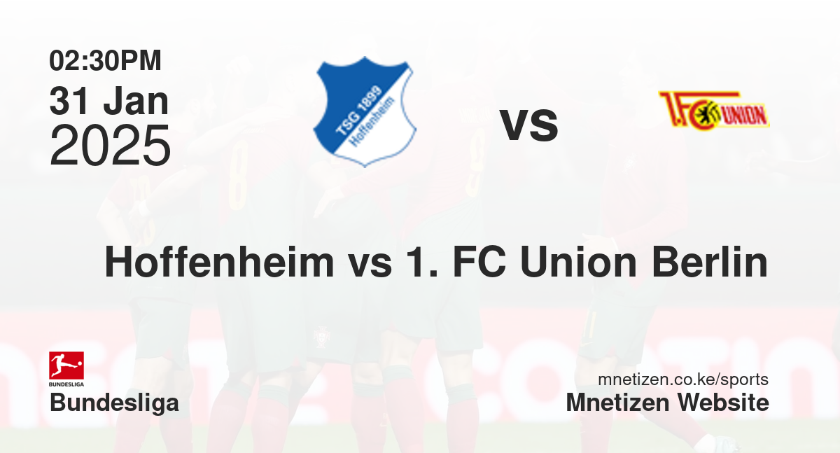 TSG Hoffenheim vs 1. FC Union Berlin | 31 Jan 2025 Match