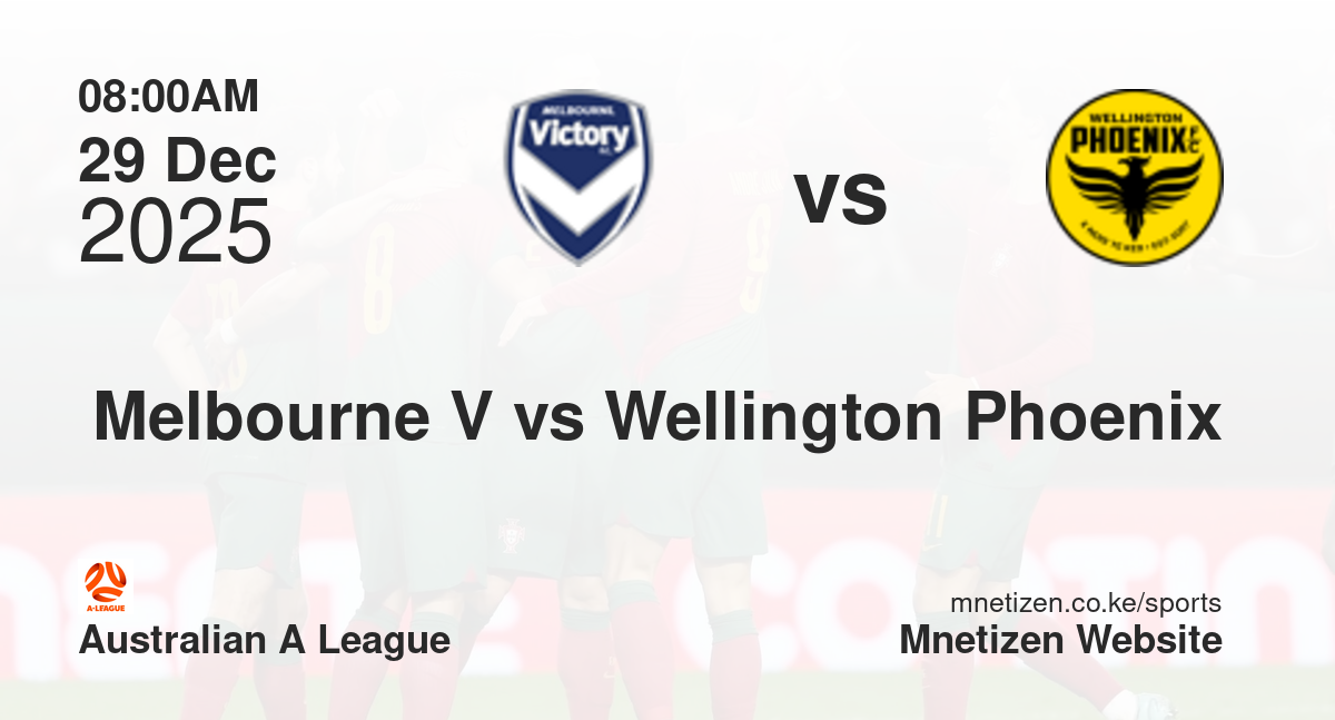 Melbourne Victory vs Wellington Phoenix | 29 Dec 2025 Match