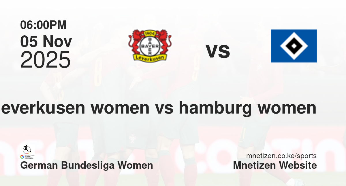 Bayer 04 Leverkusen Women vs Hamburg SV Women | 05 Nov 2025