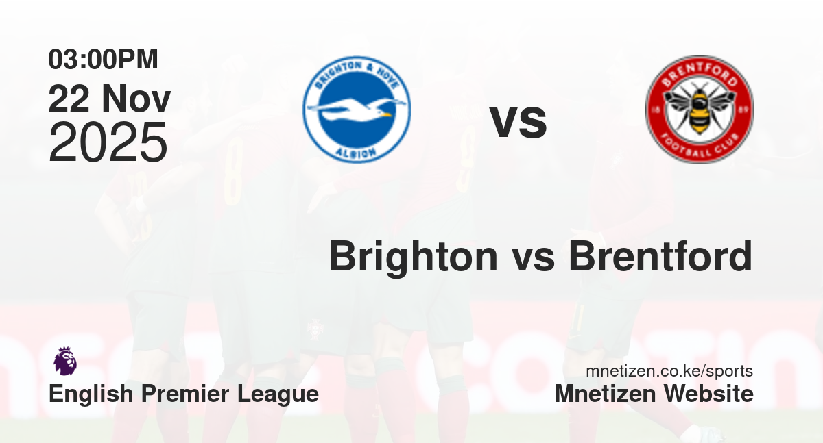 Brighton and Hove Albion vs Brentford | 22 Nov 2025 Match
