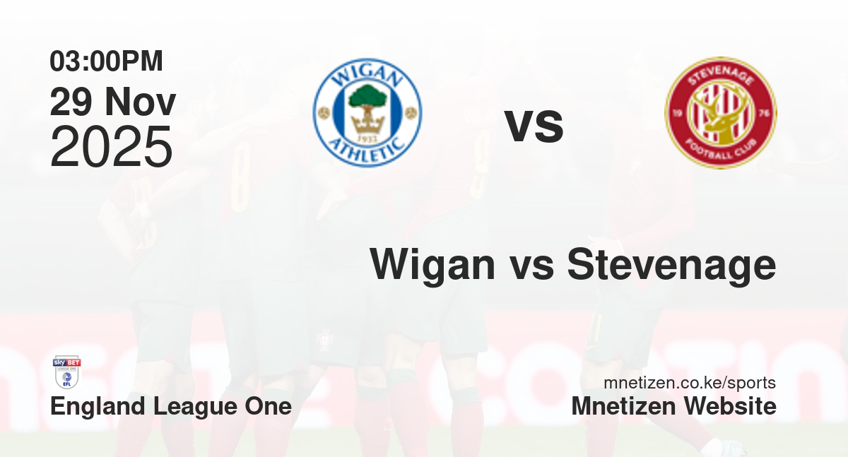 Wigan Athletic vs Stevenage | 29 Nov 2025 Match