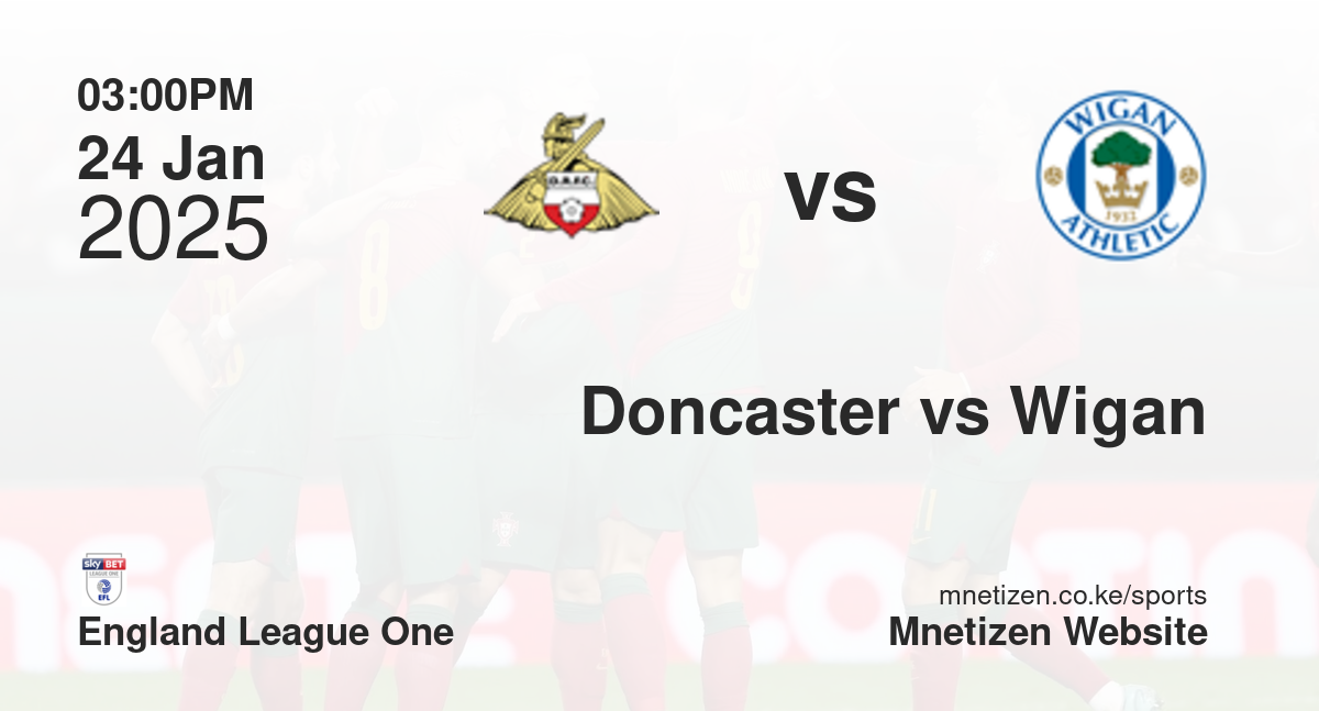 Doncaster Rovers vs Wigan Athletic | 24 Jan 2025 Match
