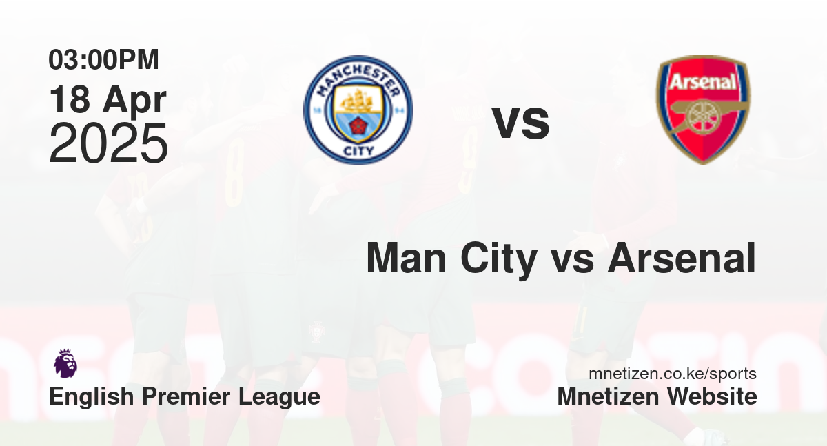Manchester City vs Arsenal | 18 Apr 2025 Match